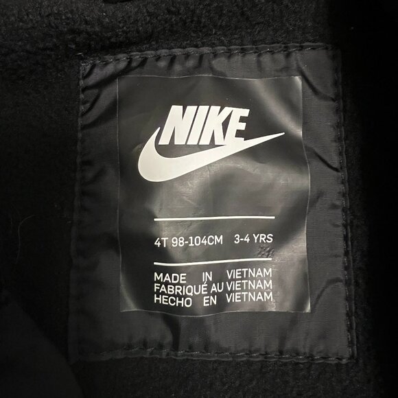Nike Boy's Black Jacket Full Zip Hoodie Size 4T - Picture 4 of 7